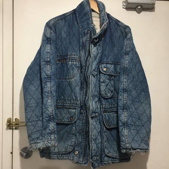VINTAGE POP OTTANTAQUATTRO DENIM JACKETS SIZE L - Picture 1 of 15